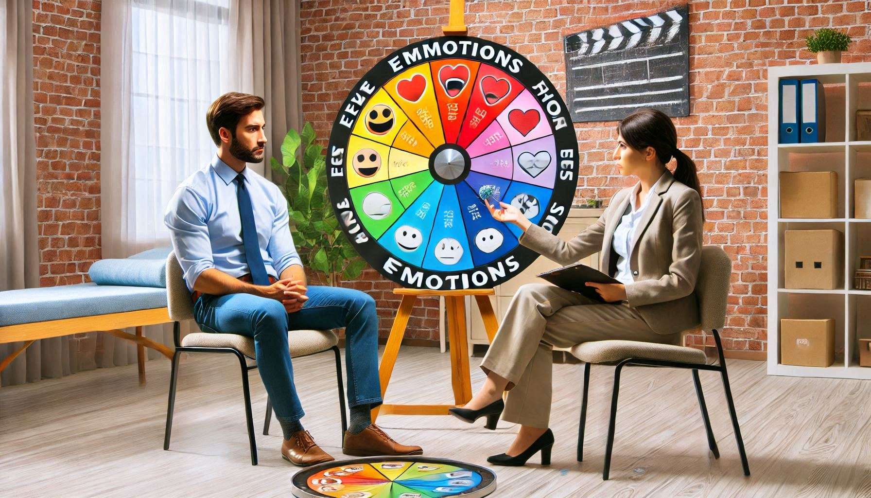 Choosing an emotion from the Wheel of Emotions