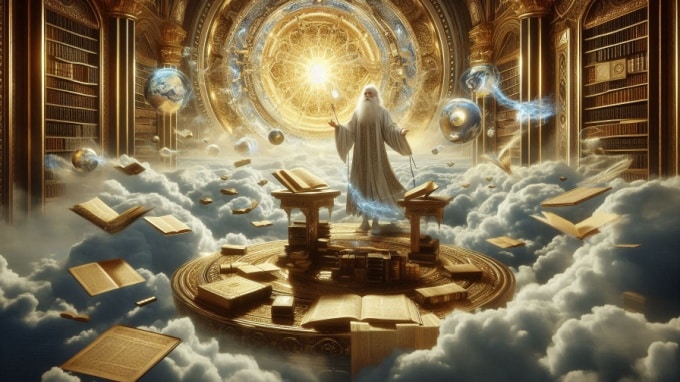 An Image Depicting Where and How the Akashic Records are Stored