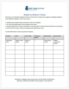 Weekly Confidence Tracker